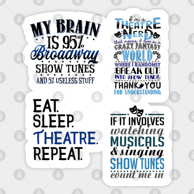 Theatre Nerd Gift Idea Sticker by KsuAnn